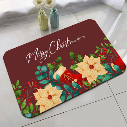 Festive Holiday-Themed Bath Mat