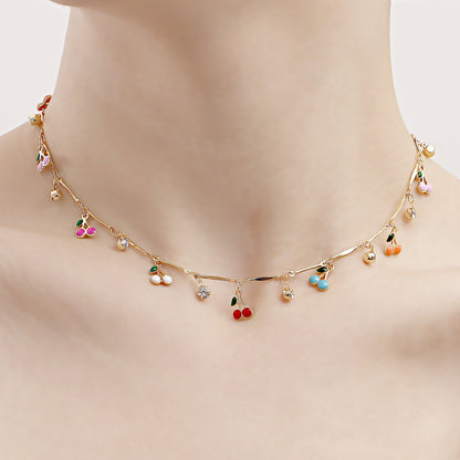 Floral Charm Pendant Necklace Acalora