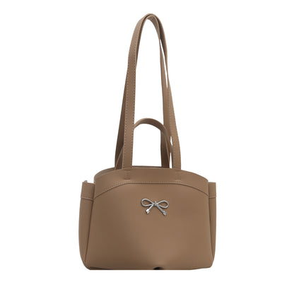 Elegant Bow Accent Handheld Tote Bag Acalora