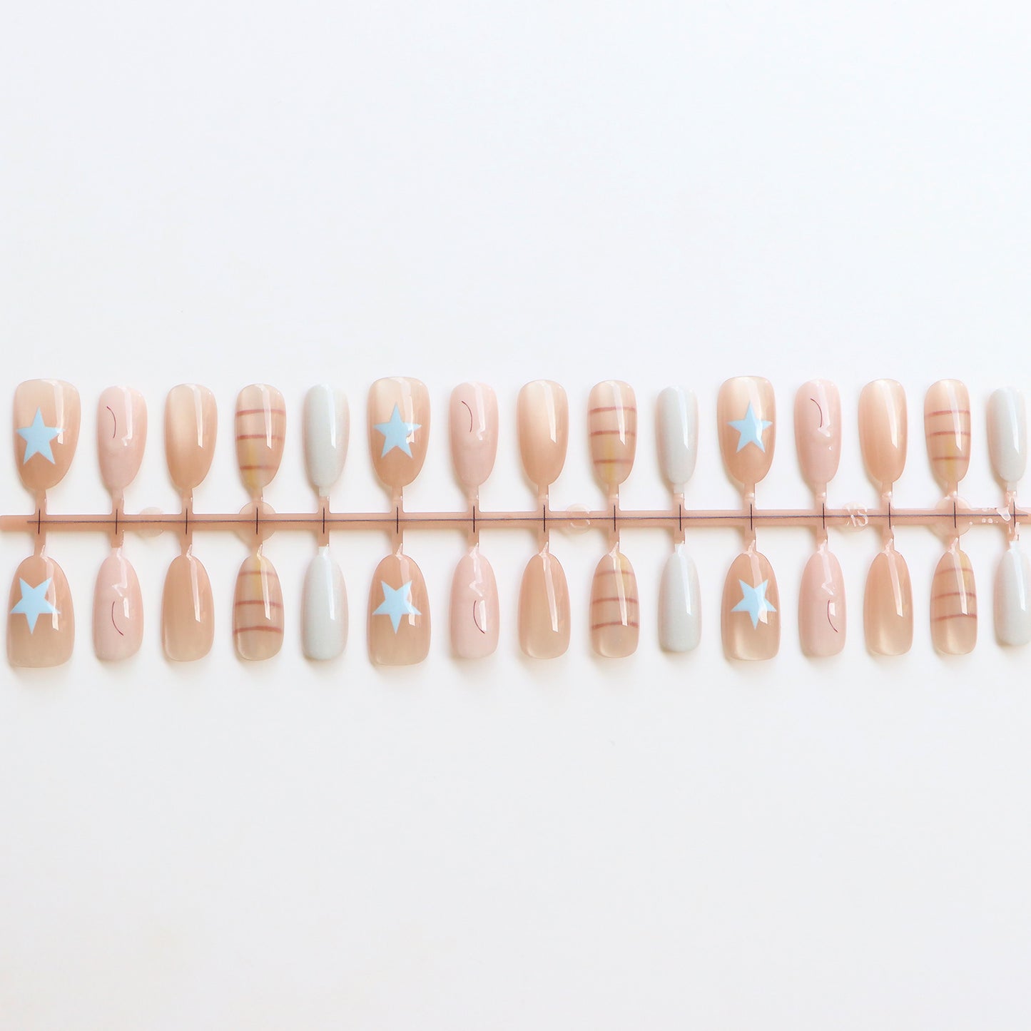 Star-Decorated Press-On Nail Art Acalora
