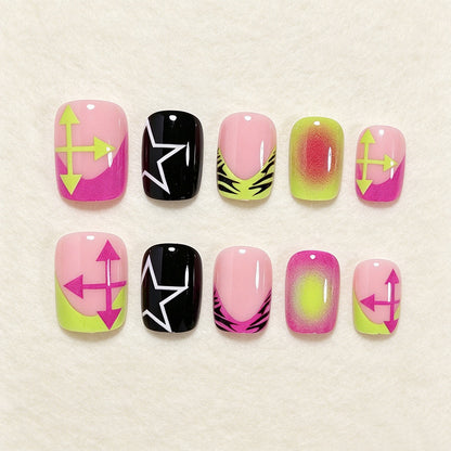 Colorful Abstract Nail Art Set Acalora