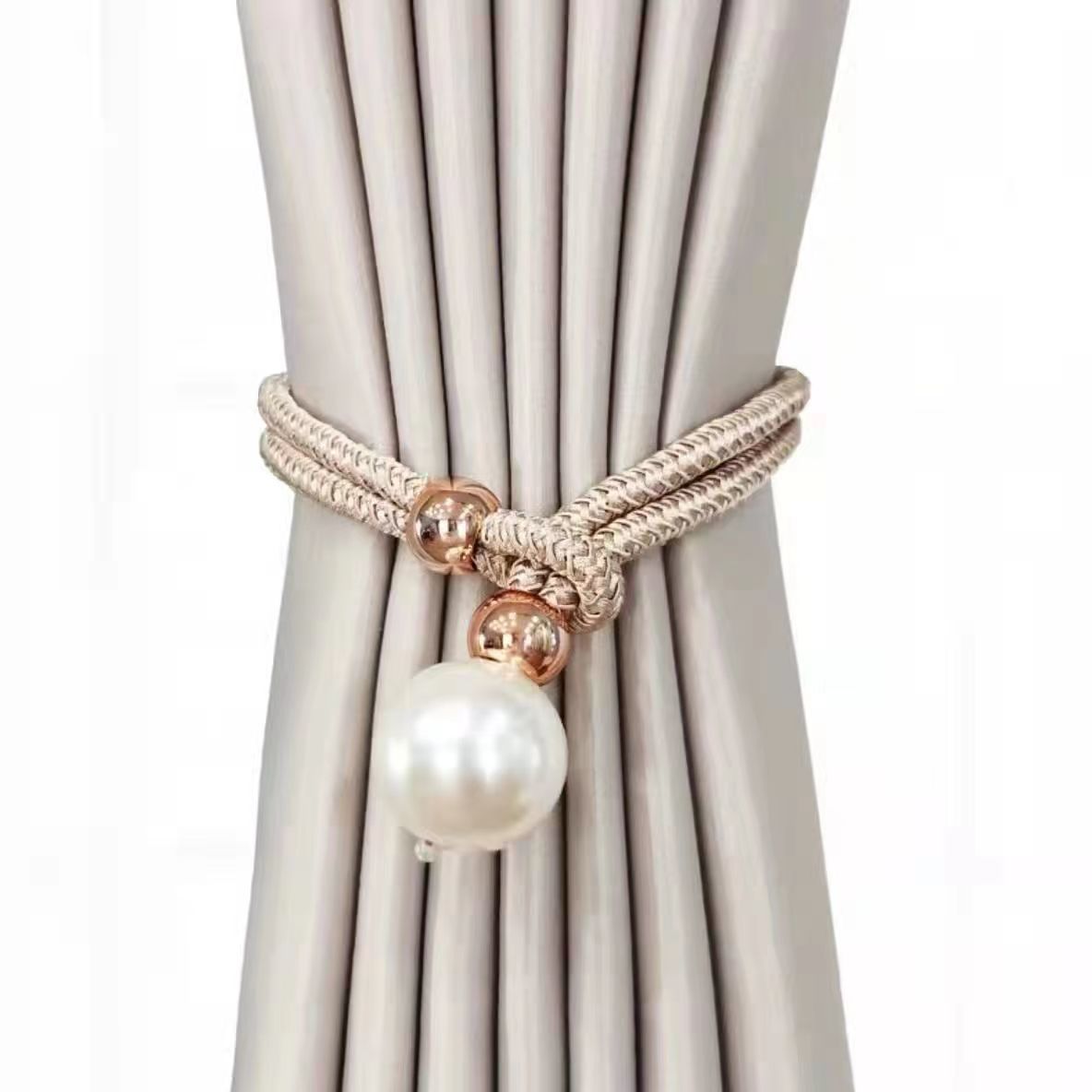 Elegant curtain tieback with decorative pearl Acalora