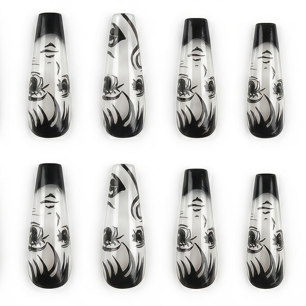 Art Nail Set with Artistic Portrait Designs Acalora