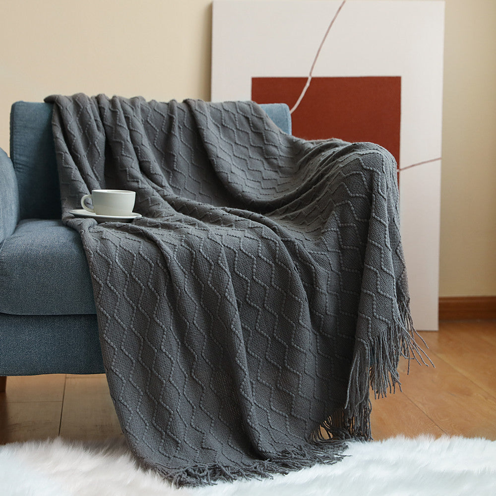 Cozy Knit Throw Blanket