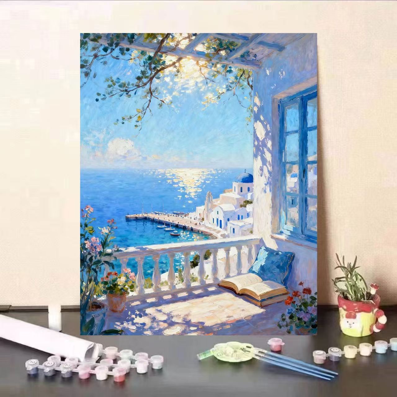 Scenic Coastal View Paint by Numbers Art Kit