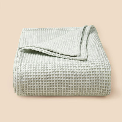 Textured Waffle Weave Throw Blanket