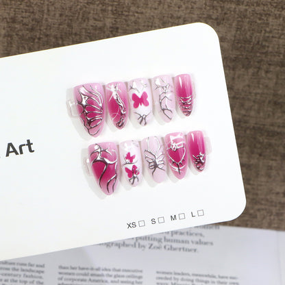 Artistic Butterfly Press-On Nail Set Acalora