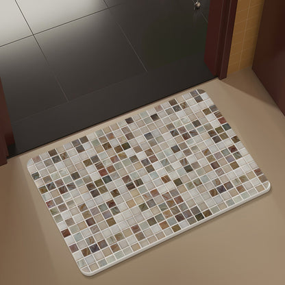 Mosaic Design Bath Mat