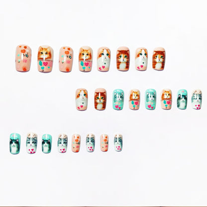 Cat-Themed 3D Nail Art Acalora