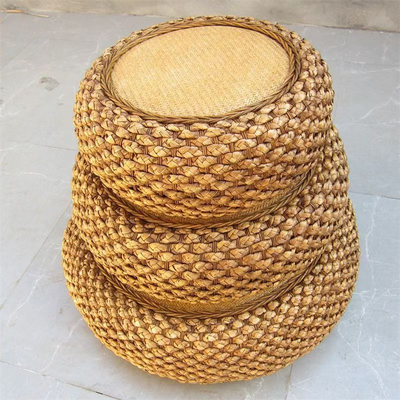 Handcrafted Braided Seat Pouf Acalora