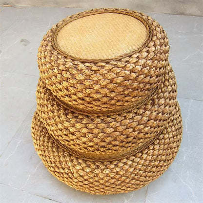 Handcrafted Braided Seat Pouf Acalora