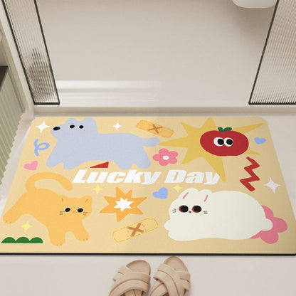 Cartoon-Inspired Bathroom Mat