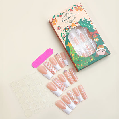 Holiday-Themed Decorative Press-On Nail Set Acalora