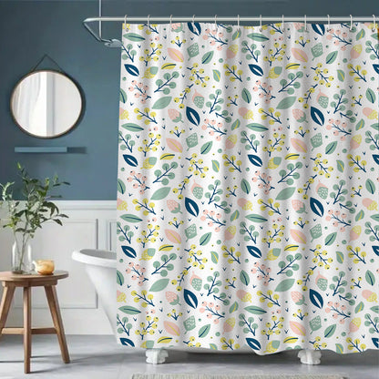 Floral Print Shower Curtain