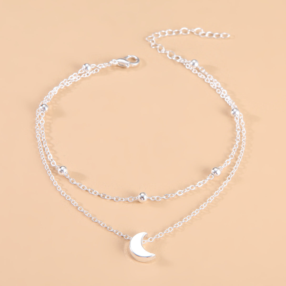Celestial Moon Charm Anklet Acalora