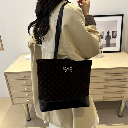 Heart-Embellished Canvas Tote Bag Acalora