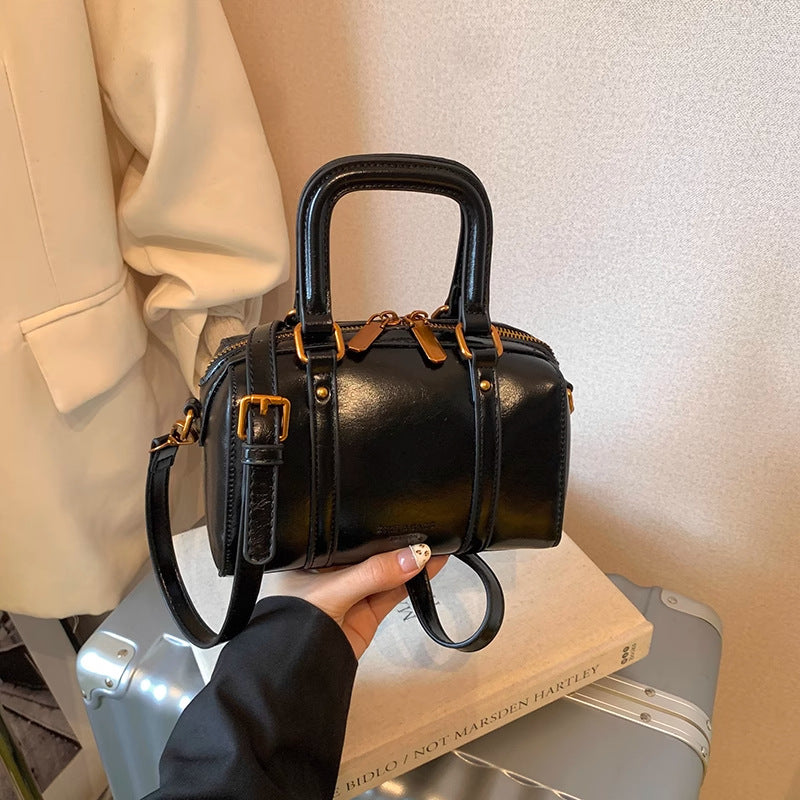 Soft Leather Handheld Satchel Acalora