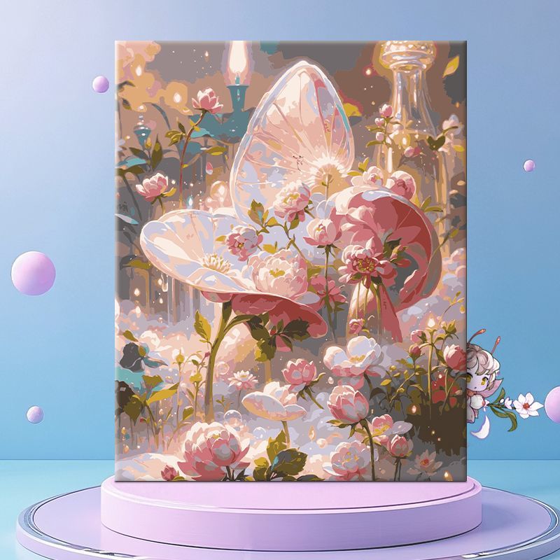 Whimsical Floral Fantasy Canvas Wall Art