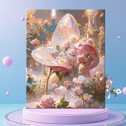 Whimsical Floral Fantasy Canvas Wall Art