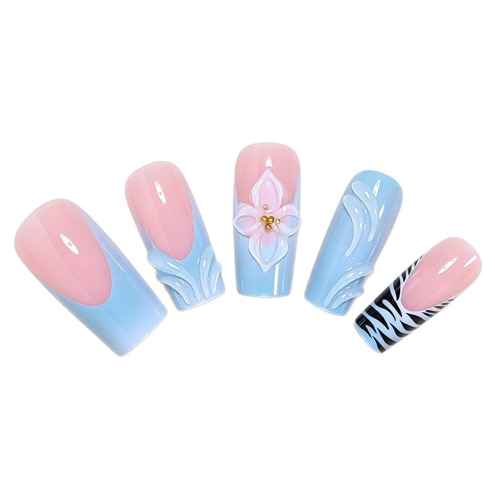 Decorative Long Press-On Nail Art Acalora