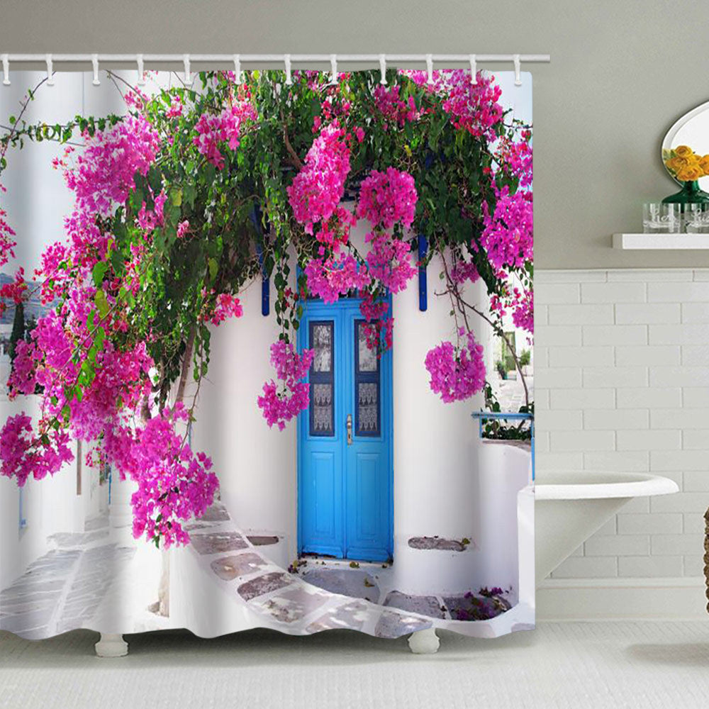 Floral Lane-Inspired Shower Curtain