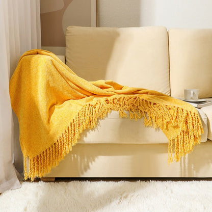 Elegant Fringe Throw Blanket
