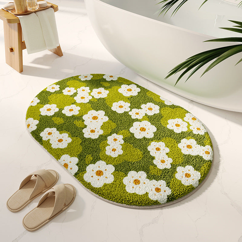 Soft Floral Bath Rug