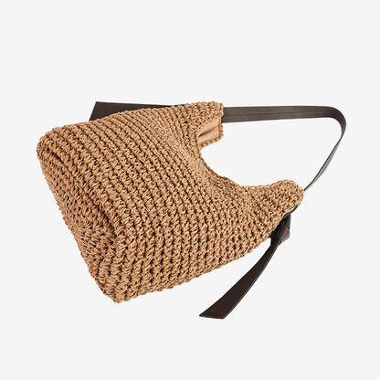 Women's Handmade Tote Bag made from natural raffia fabric Karnz
