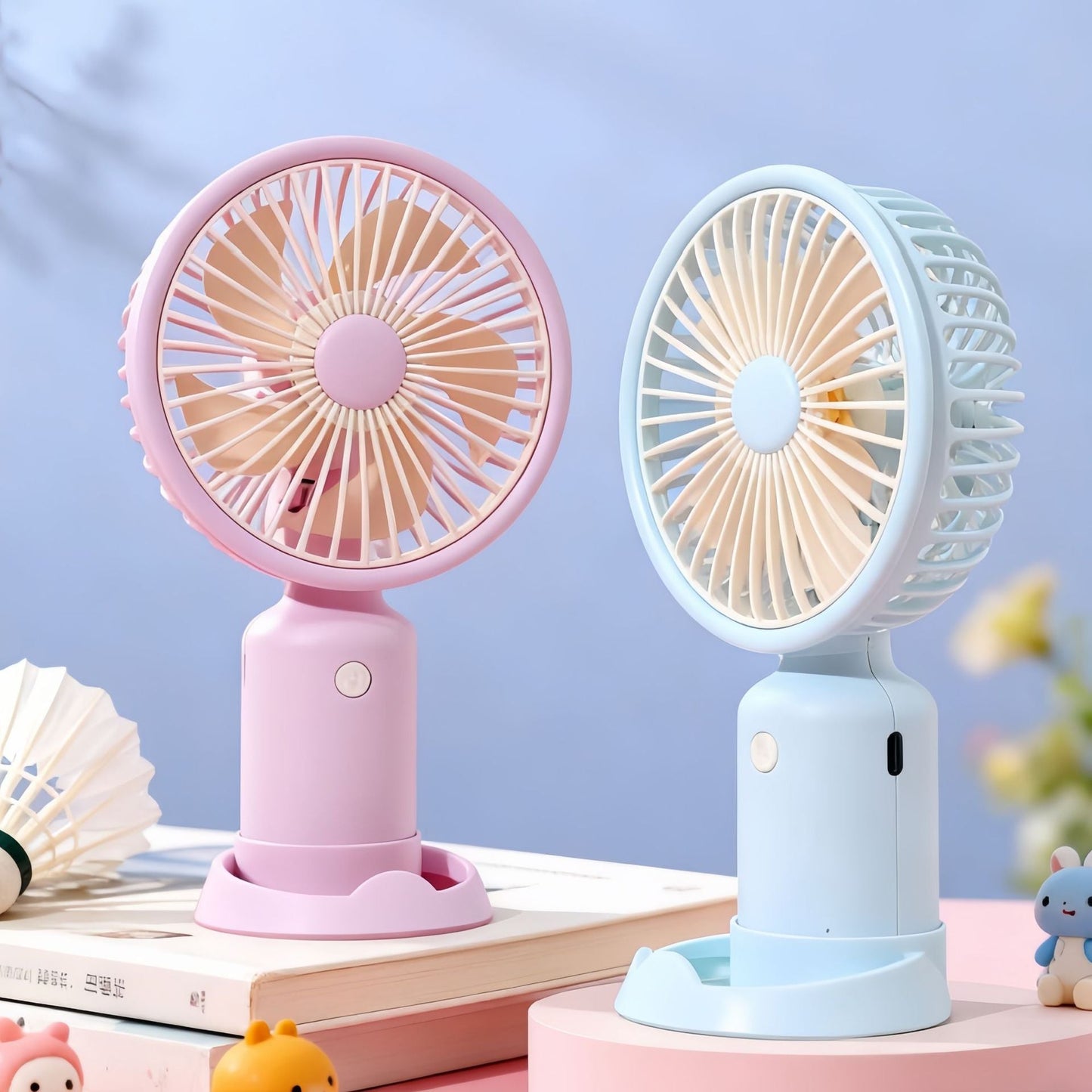 Women's portable USB mini fan with adjustable speed control Bowlift