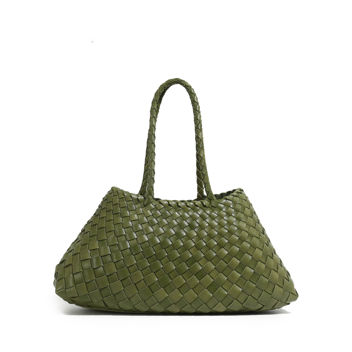 Handcrafted Woven Leather Tote Acalora