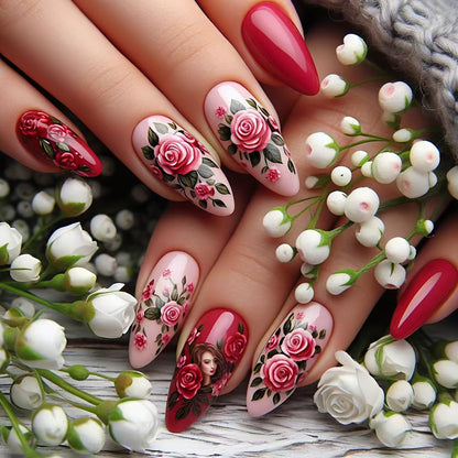 Floral Motif Nail Art Set Acalora