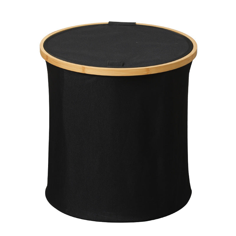 Practical laundry container with bamboo lid Acalora