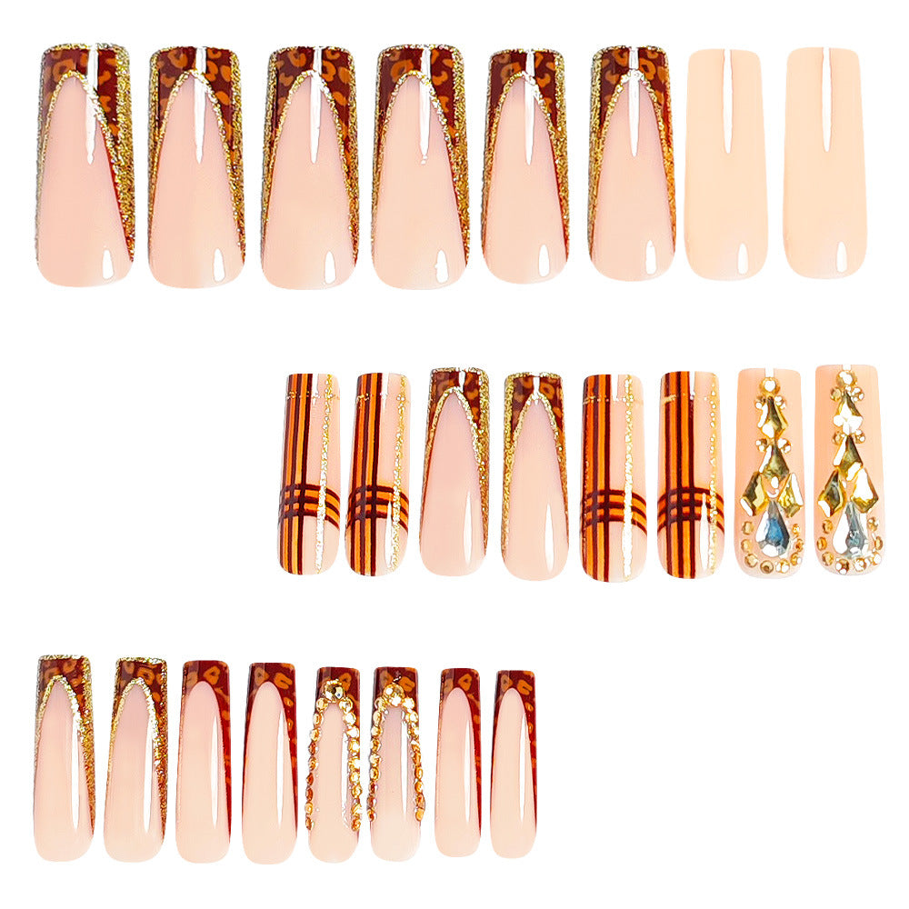 Decorative Stiletto Nail Art Tips with Gems Acalora