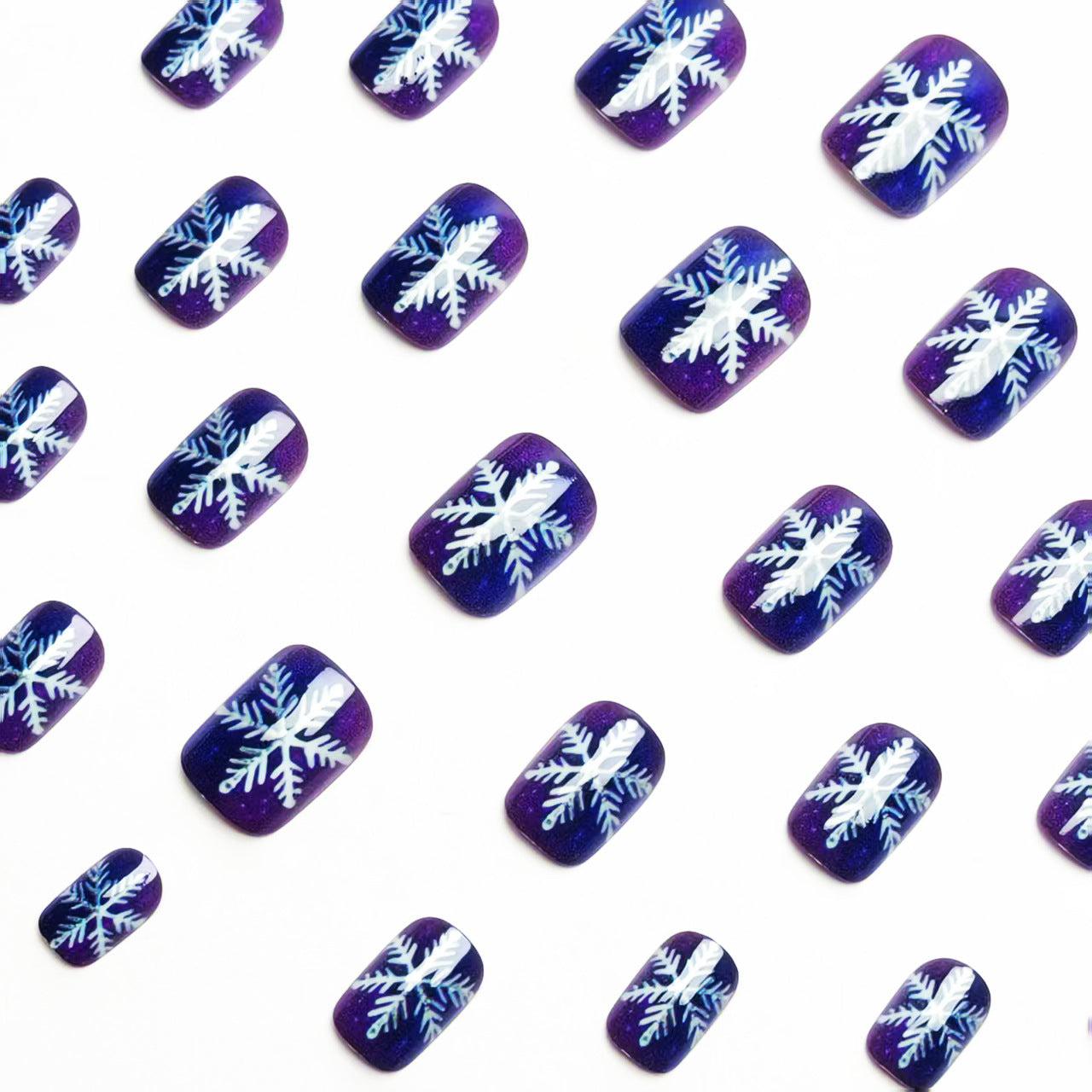 Winter-Theme Frosted Nail Art Acalora
