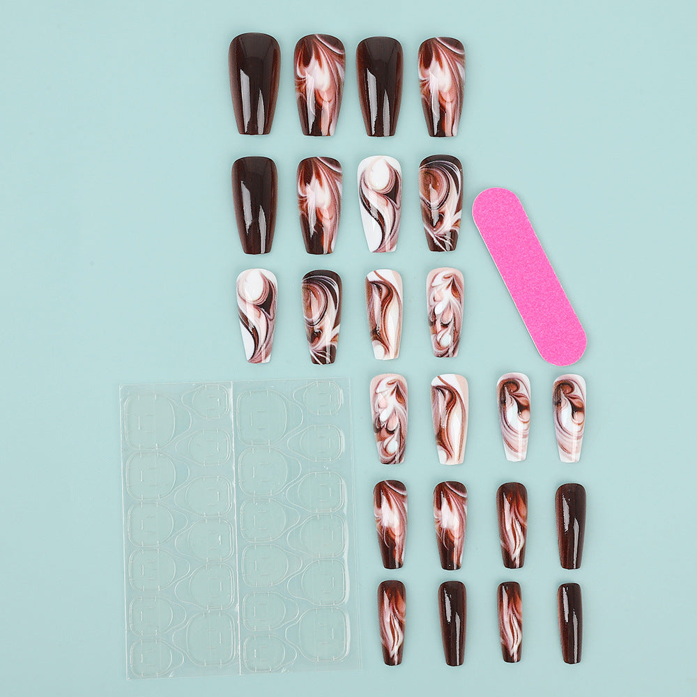 Artificial nails with artistic wave pattern Acalora