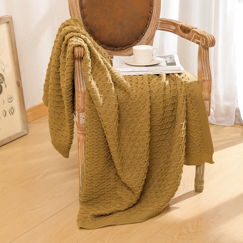 Cozy Knitted Throw Blanket