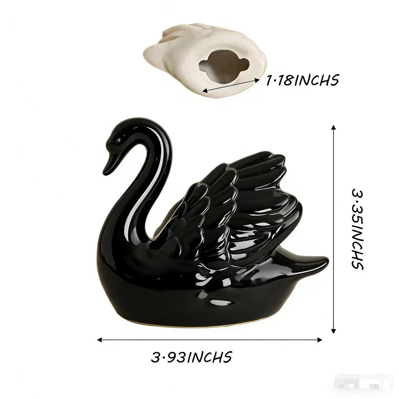 Elegant ceramic swan figure Acalora
