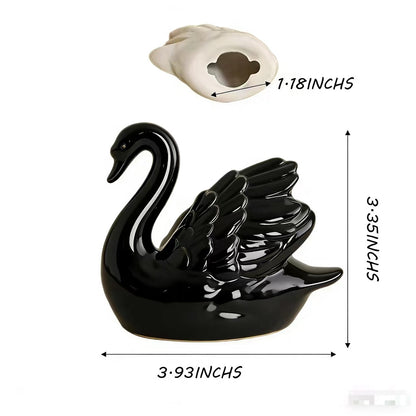 Elegant ceramic swan figure Acalora