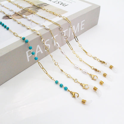 Chunky Beaded Eyewear Chain Acalora