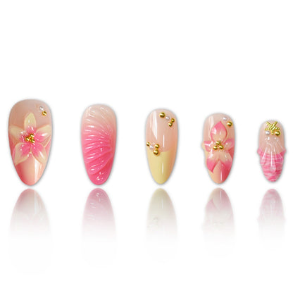 Artistic 3D Shell Press-On Nail Set Acalora