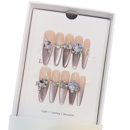 Glamorous Press-On Nail Art Set Acalora