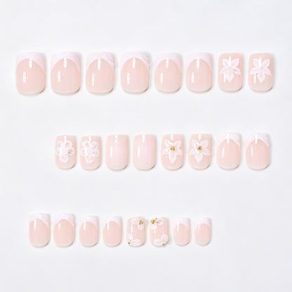 Elegant Floral Nail Extensions Acalora