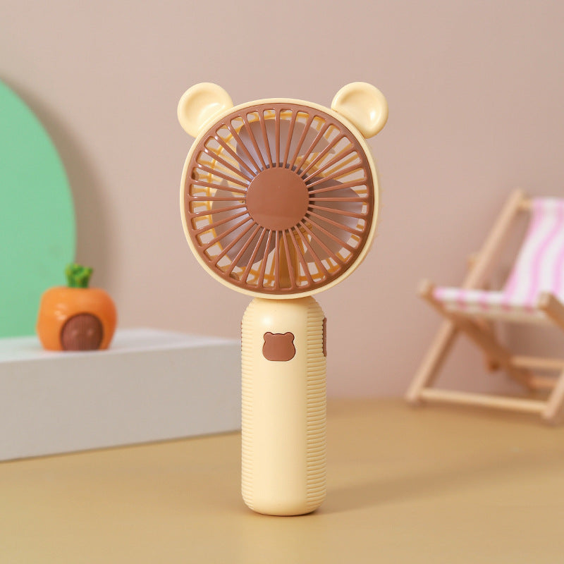 Unisex Portable Handheld Fan with Cute Bear Design Brehn