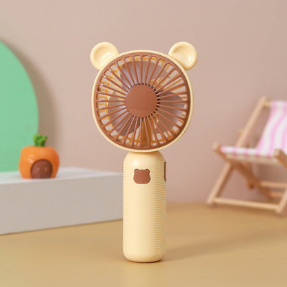 Unisex Portable Handheld Fan with Cute Bear Design Brehn