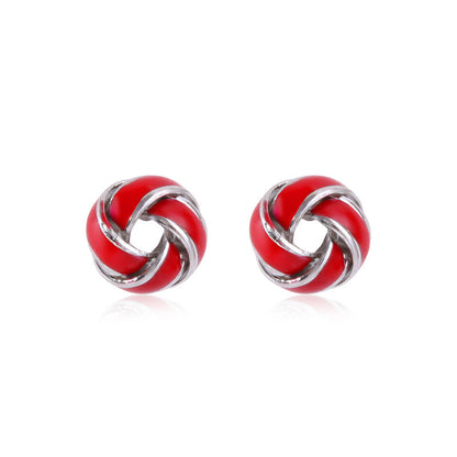 Women's lightweight star earrings with enamel flag design and fishhook Kalsten