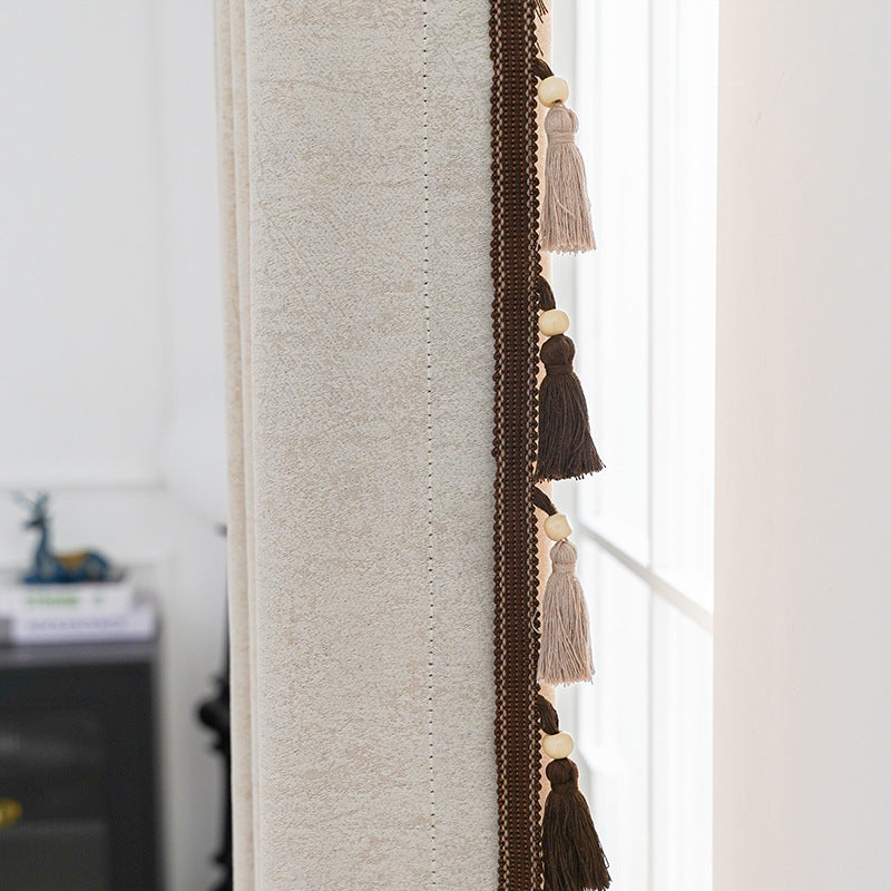Decorative curtain with tassel trim Acalora