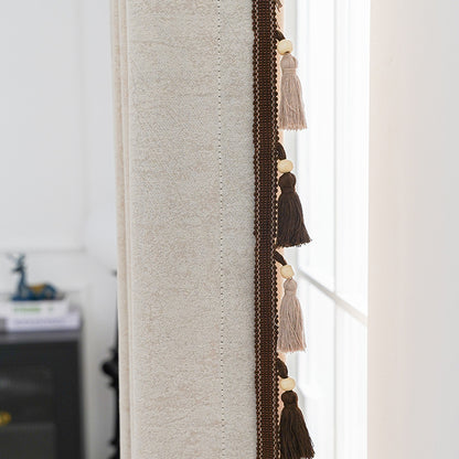 Decorative curtain with tassel trim Acalora