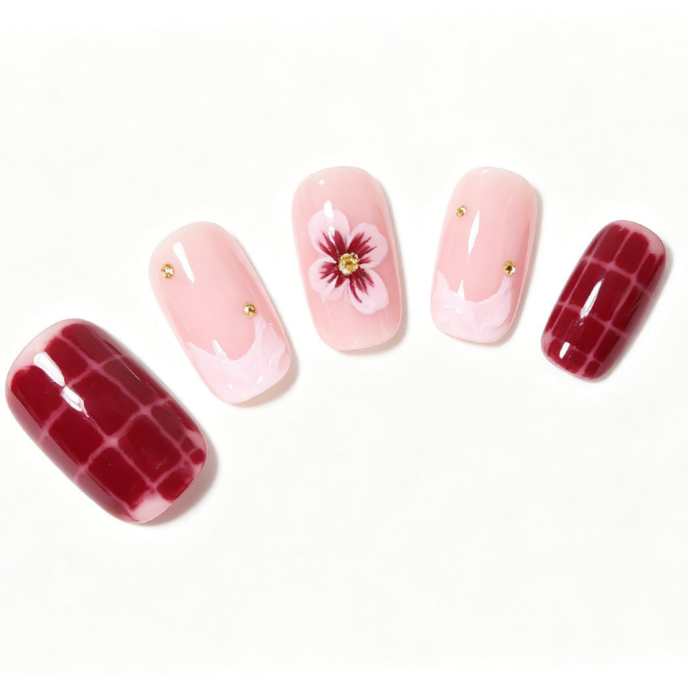 Elegant Floral Acrylic Nail Art Tips Acalora