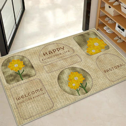 Decorative Star-patterned Bath Mat