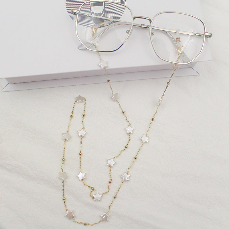 Star-Embellished Eyewear Chain Acalora